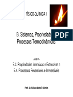Impressão Termodinamica Aula 05 Propriedades e Reversibilidade UFAM