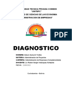 Edson Quiruchi Toribio - Diagnostico