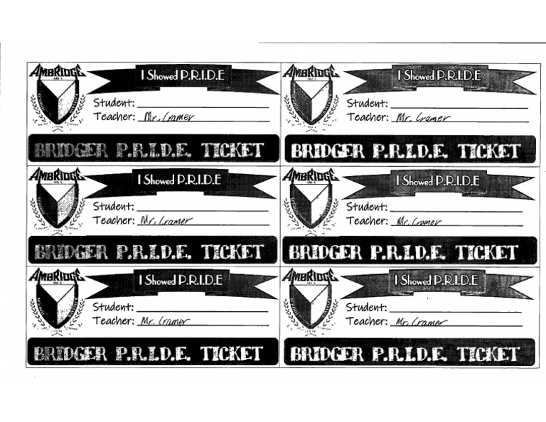 Pride Tickets PDF