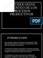 Metodologc3adas de Costeo de Los Procesos Productivos