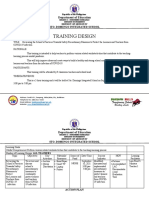 Training Design: Department of Education