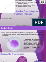 Generalidades Embriologicas y Contro Prenatal