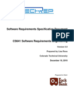 Software Requirements Specification Document: Prepared by Lisa Ross Colorado Technical University