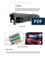 Study Material - IV - Digital Offset Printing and Post Printing Process