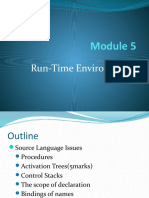 Module 5: Run-Time Environments and Memory Management