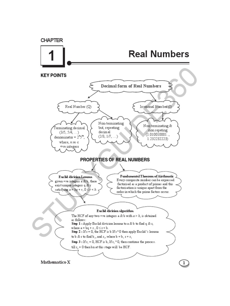 Class 10 Math: Real Numbers Notes | PDF | Numbers | Factorization