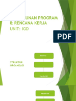 Penyusunan Program & Rencana Kerja: Unit: Igd