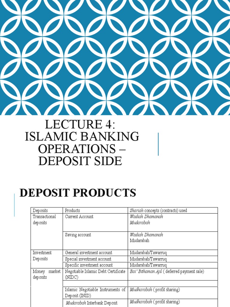 Islamic Banking Operations Overview | PDF | Islamic Banking And Finance ...