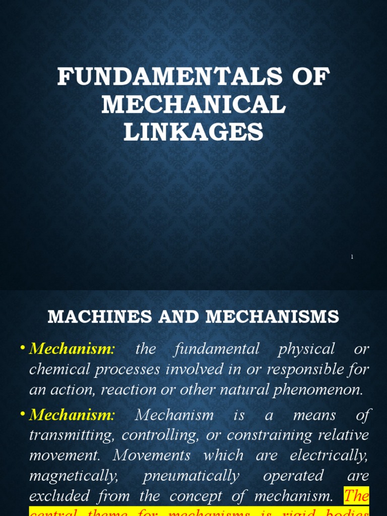 Machines vs Mechanisms Explained | PDF | Machines | Kinematics