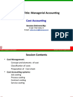 Module Title: Managerial Accounting