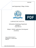 Government Engineering College, Modasa: Name: Patel Poojan V. Enrollment No.: 190160116091 Batch:A3