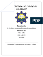 Machine Design and Cad-I (Lab) : Oel Report