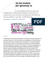 Diccionario de Las (Malas) Relaciones: Del Ghosting' Al Pocketing' - Sociedad - EL PAÍS