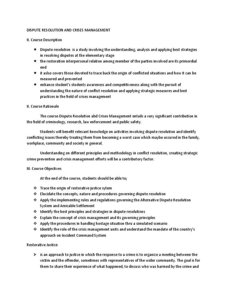 DISPUTE RESOLUTWPS Office PDF Alternative Dispute Resolution