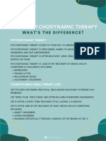 What'S The Difference? What'S The Difference?: CBT vs. Psychodynamic Therapy