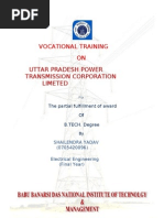 Summer Training Report On Unnao Sub Station