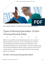Types of Nurses - 20 Growing Nursing Specialties To Start Your Career