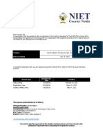 Campus Date of Joining: Noida Institute of Engineering & Technology (NIET) July 18, 2022