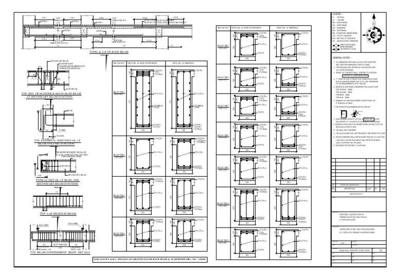 Ground Floor Roof Beam Details | PDF | Beam (Structure) | Building ...