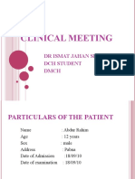 Clinical Meeting: DR Ismat Jahan Shimi DCH Student DMCH