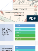 Measurement: Learning Competencies/Objectives: (M6Me-Iiig-17)