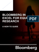 Bloomberg in Excel For Equity Research: A How-To Guide