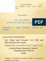 Regulatory Requirements For Manufacturing, Import and New Drug Approval in India