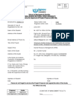 Proforma For Approval of Project Proposal (MS-100)