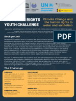 4Th Human Rights Youth Challenge: Climate Change and The Human Rights To Water and Sanitation