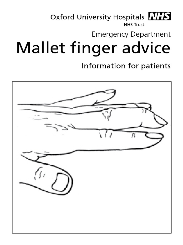 Mallet Finger Advice Emergency Department PDF Finger Clinical Medicine
