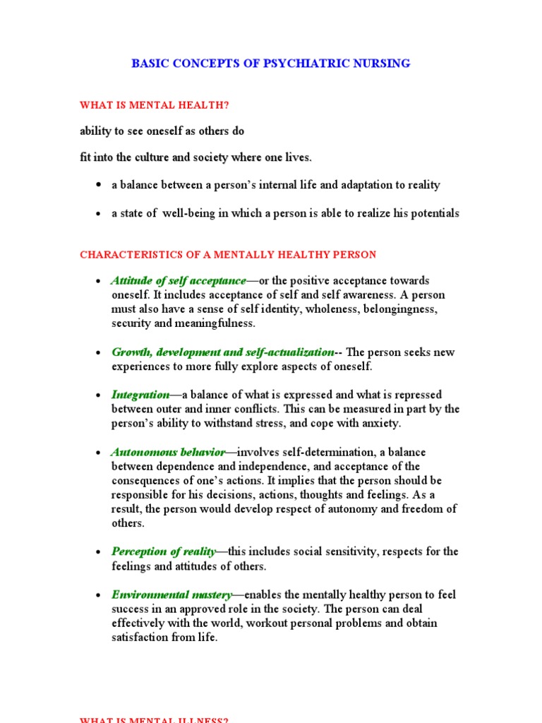 Essentials of Psychiatric Nursing | PDF | Id | Psychotherapy