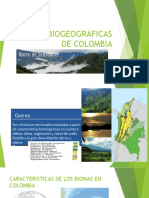 Características de las zonas biogeográficas y biomas de Colombia