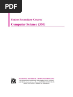 Computer Science (330) : Senior Secondary Course