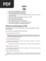 Unit V XML: Features and Advantages of XML