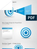 Blue Target Shapes For PowerPoint