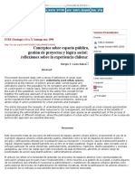 Gestión de proyectos de espacios públicos y participación ciudadana en Chile