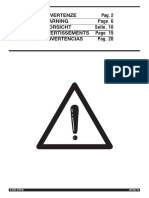 I - Avvertenze Pag. 2 GB - Warning D - Vorsicht Seite. 10 F - Avertissements E - Advertencias Pag. 20