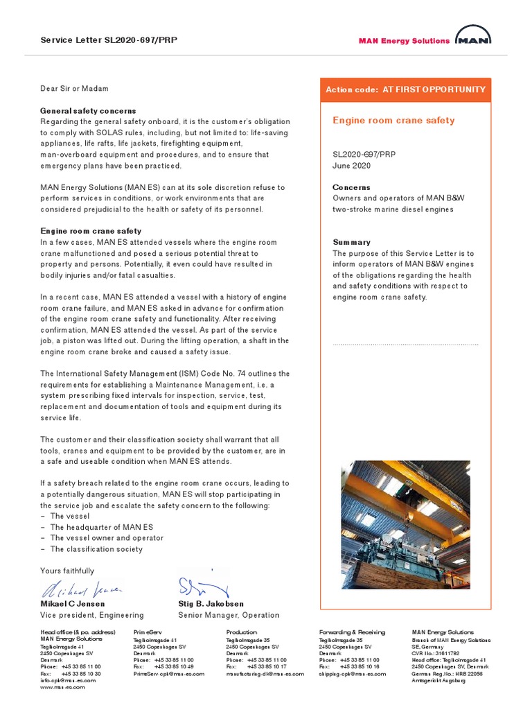 Sl2020697Engine Room Crane Safety PDF Safety