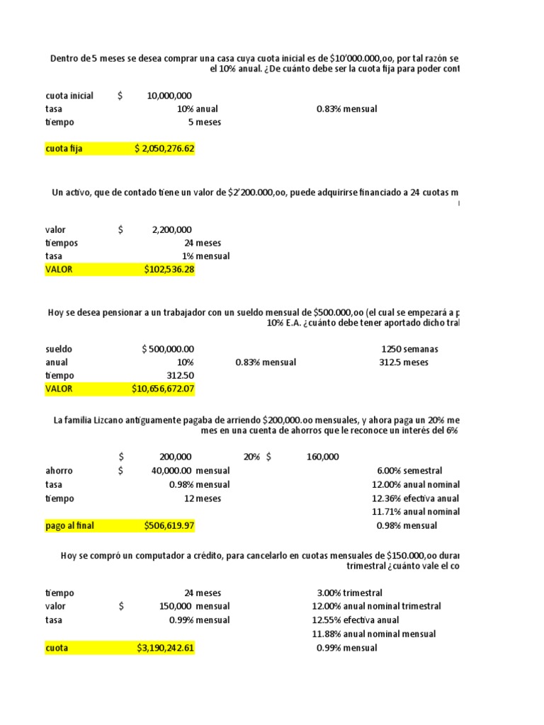 Anualidades Matematicas Financieras | PDF | Interés | Tasas de interés