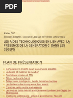 Download 507 -  Les aides technologiques pour soutenir les tudiants des services adapts by Colloque AQPC 2011 SN57137723 doc pdf