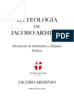 La Teología Jacobo Arminio