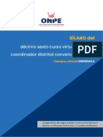 Sílabo Del Curso Virtual Coordinador Distrital Convencional y STAE - EI 2022 - V1