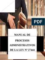 Manual de Procesos Administrativos de La Ley N°27444