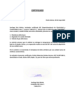 Certificado Garantia Artefactos a Gas Baja Roberston Burboa Herrera