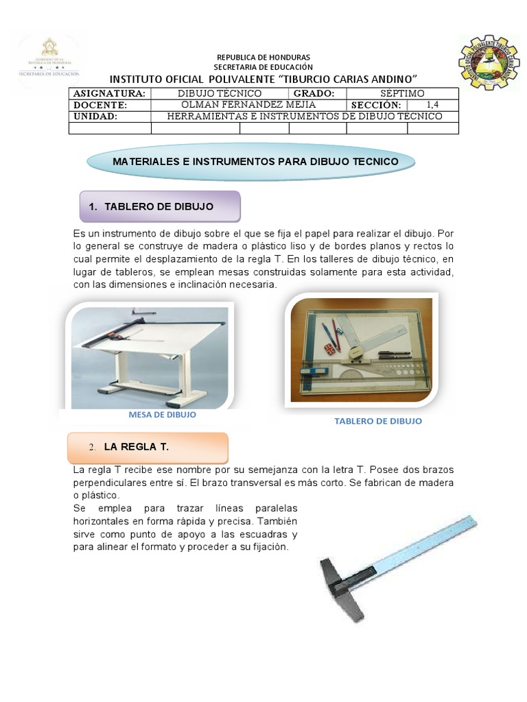 HERRAMIENTAS E INSTRUMENTOS PARA DIBUJO TECNICO