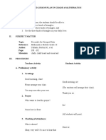 A Detailed Lesson Plan in Mathematics 4 