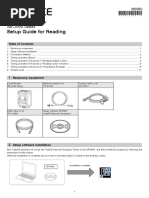 Setup Guide For Reading: SR-2000 Series