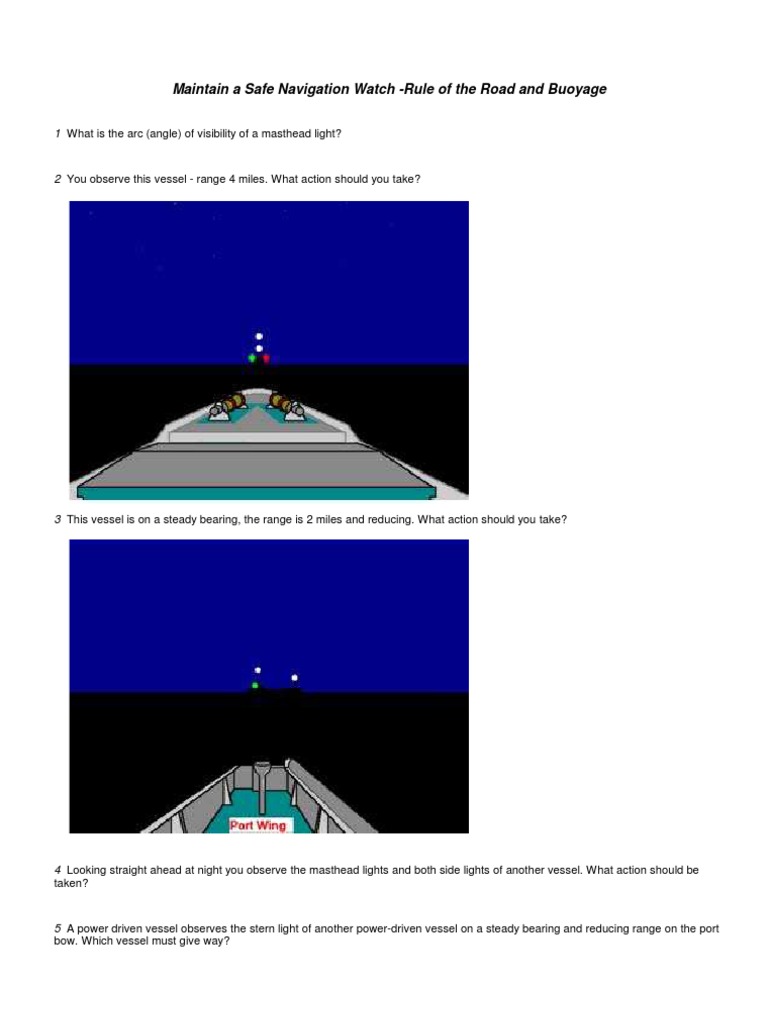 Navigational Safety and COLREGs Guide | PDF