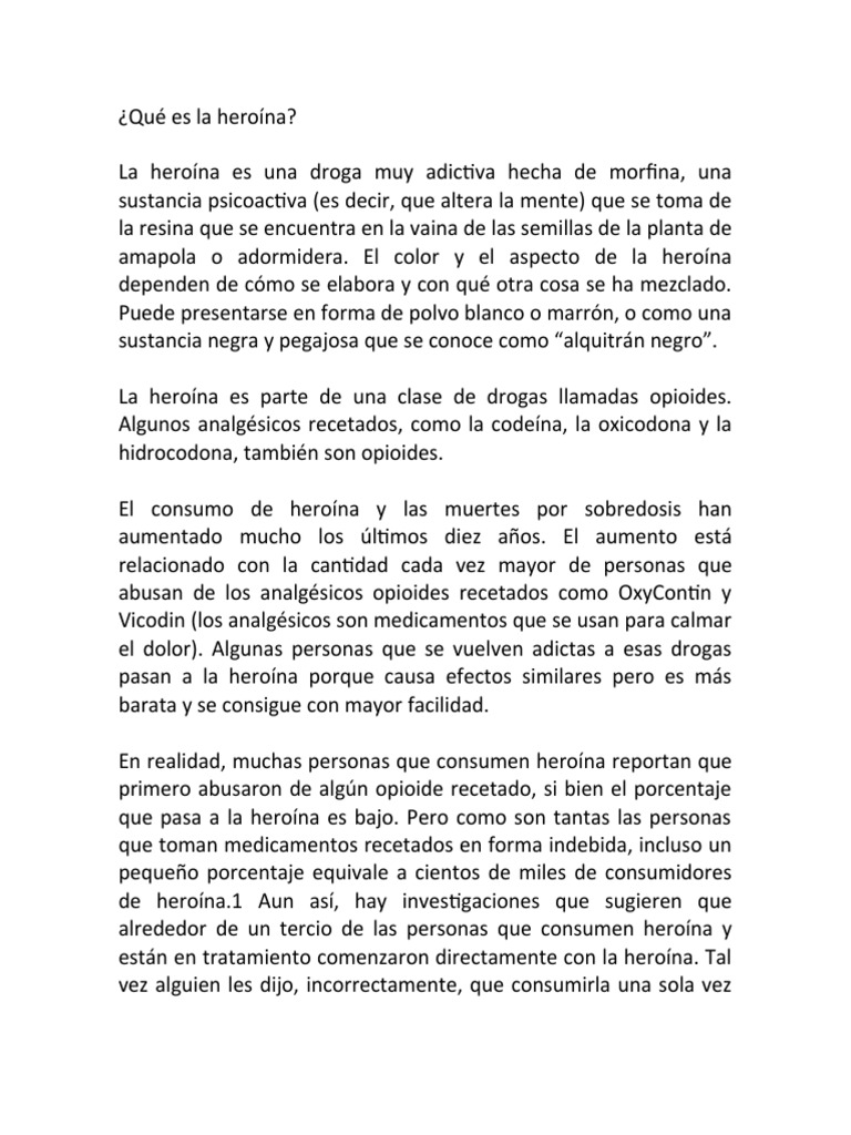 Qué Es La Heroína | PDF