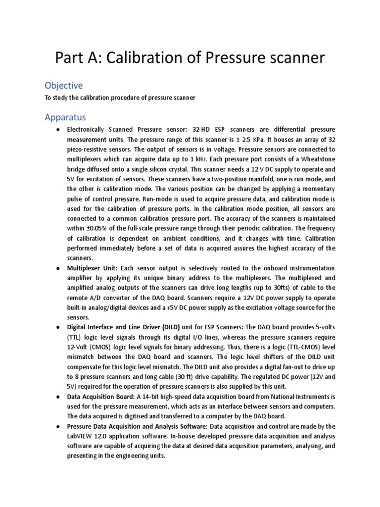 Calibration Manual PDF Data Acquisition Calibration